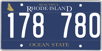 RI license plate 178780