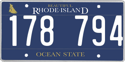 RI license plate 178794