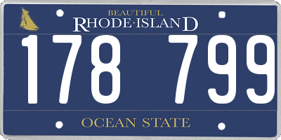 RI license plate 178799