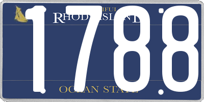 RI license plate 1788