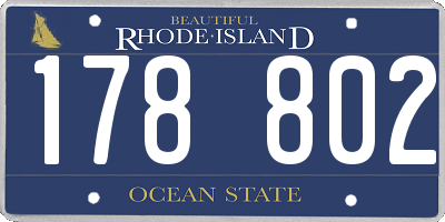 RI license plate 178802