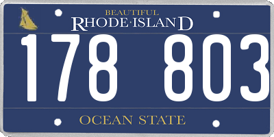 RI license plate 178803