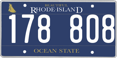 RI license plate 178808