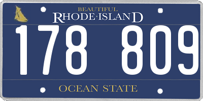 RI license plate 178809