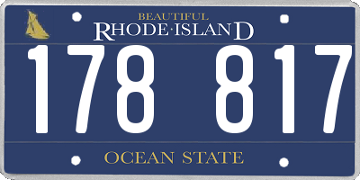 RI license plate 178817