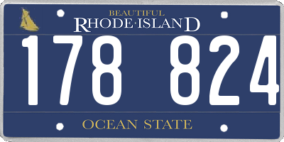 RI license plate 178824