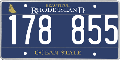 RI license plate 178855