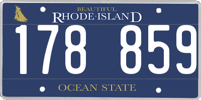 RI license plate 178859
