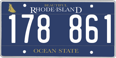 RI license plate 178861