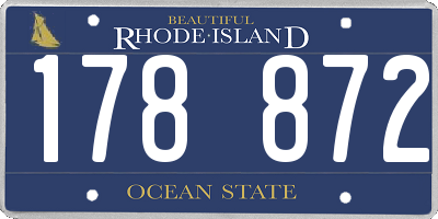 RI license plate 178872