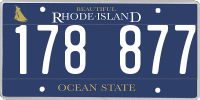 RI license plate 178877