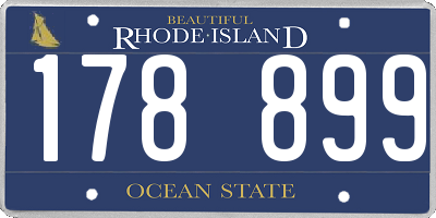 RI license plate 178899
