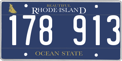 RI license plate 178913