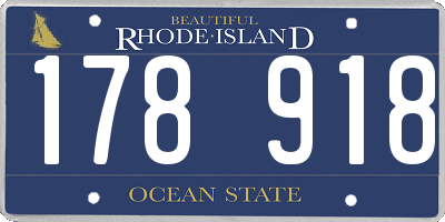 RI license plate 178918