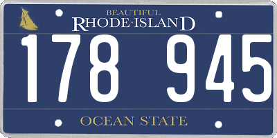 RI license plate 178945