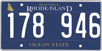 RI license plate 178946