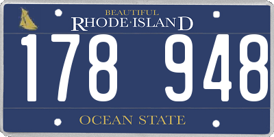 RI license plate 178948