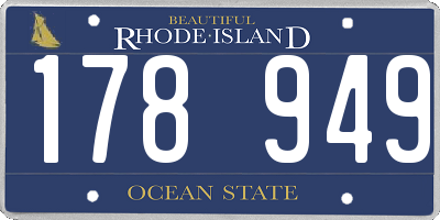 RI license plate 178949