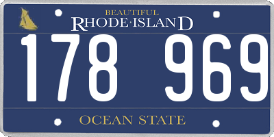 RI license plate 178969