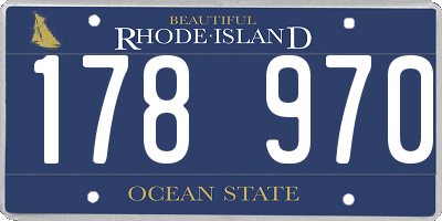 RI license plate 178970
