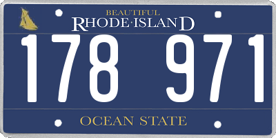 RI license plate 178971