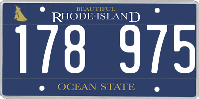 RI license plate 178975