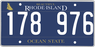 RI license plate 178976