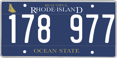 RI license plate 178977