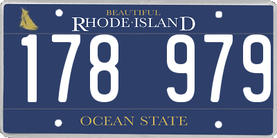 RI license plate 178979