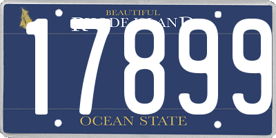 RI license plate 17899