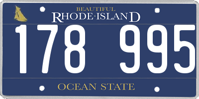 RI license plate 178995