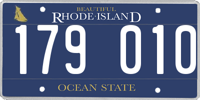 RI license plate 179010