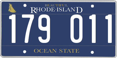 RI license plate 179011