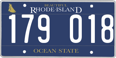 RI license plate 179018