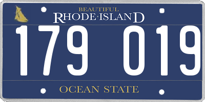 RI license plate 179019