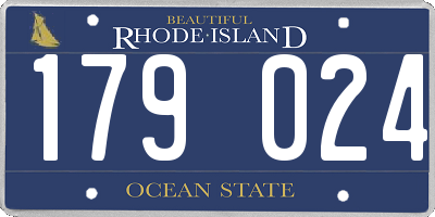 RI license plate 179024