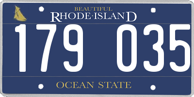 RI license plate 179035