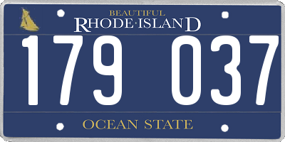 RI license plate 179037