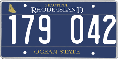 RI license plate 179042