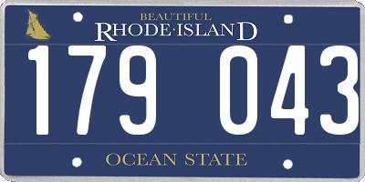 RI license plate 179043