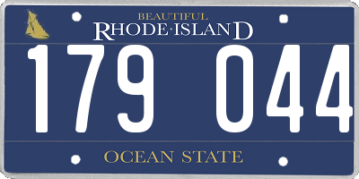 RI license plate 179044