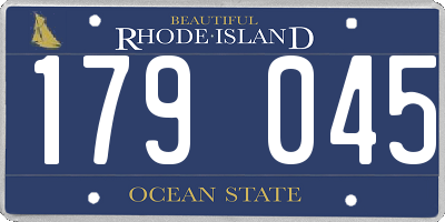 RI license plate 179045