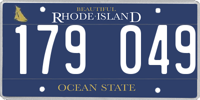 RI license plate 179049