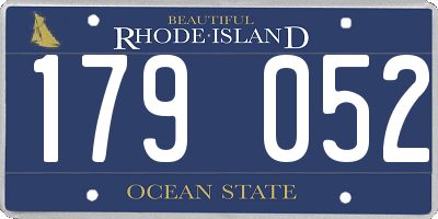 RI license plate 179052