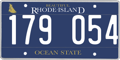 RI license plate 179054