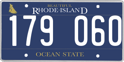 RI license plate 179060
