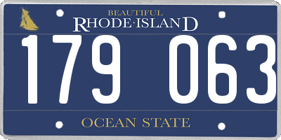 RI license plate 179063