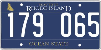 RI license plate 179065
