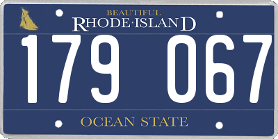 RI license plate 179067
