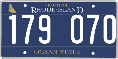 RI license plate 179070
